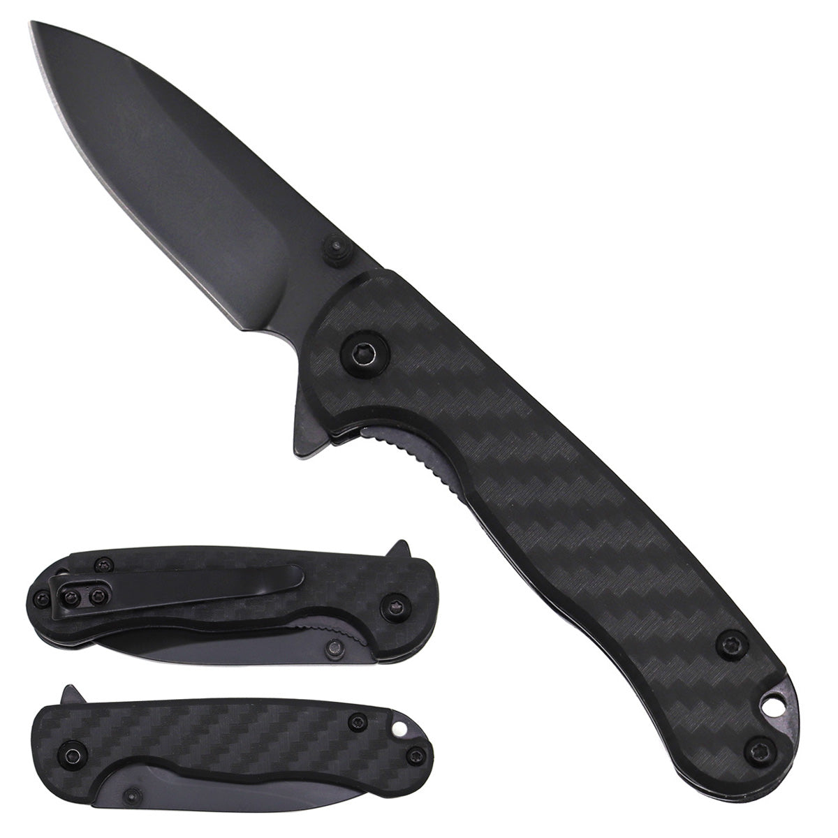 3MM black blade, 3.25 "K sheath carbon fiber handle