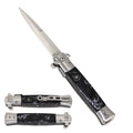 Spring Assisted Faux Marble Pocket Knife