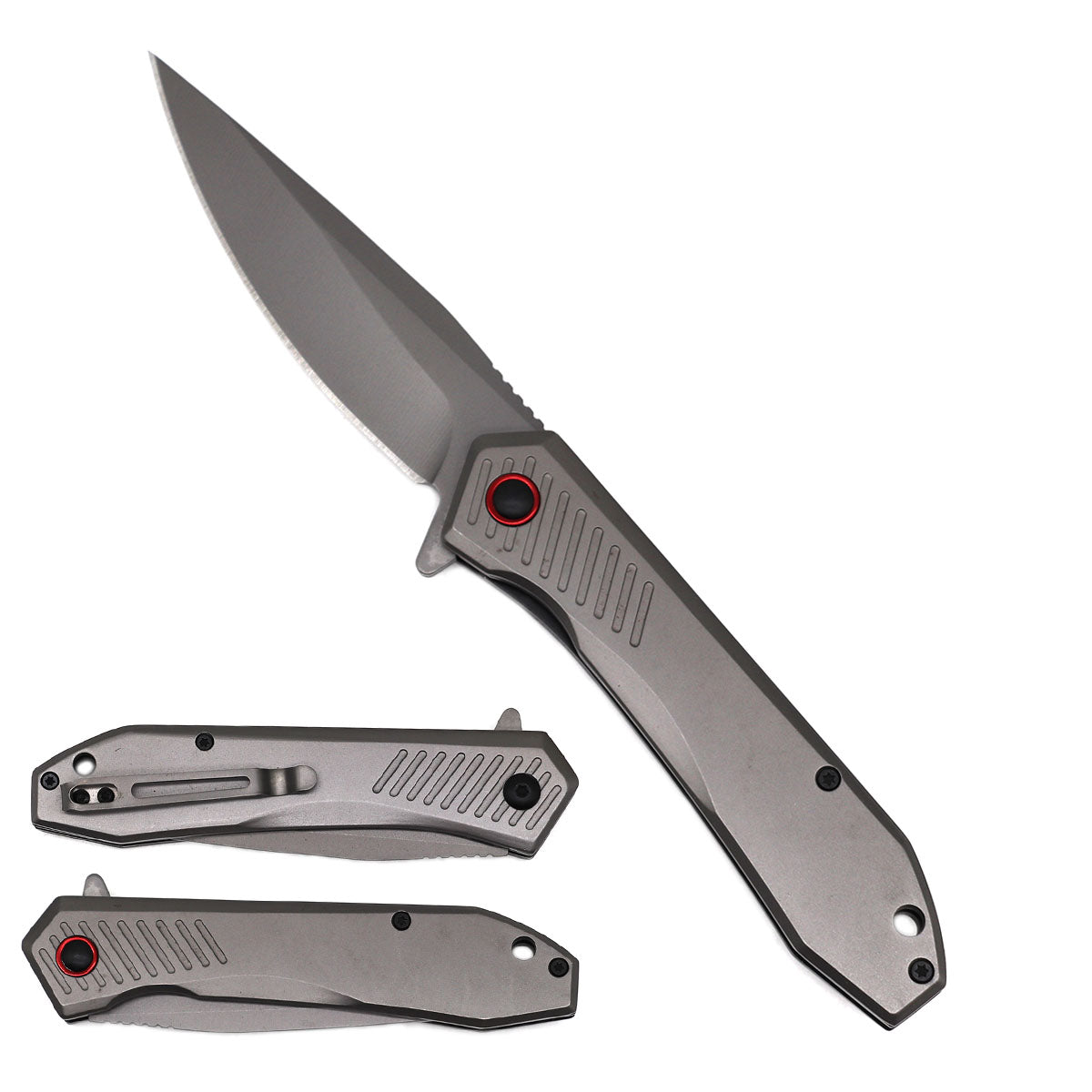 3" Grey Blade / Grey Handle / Assisted Knife
