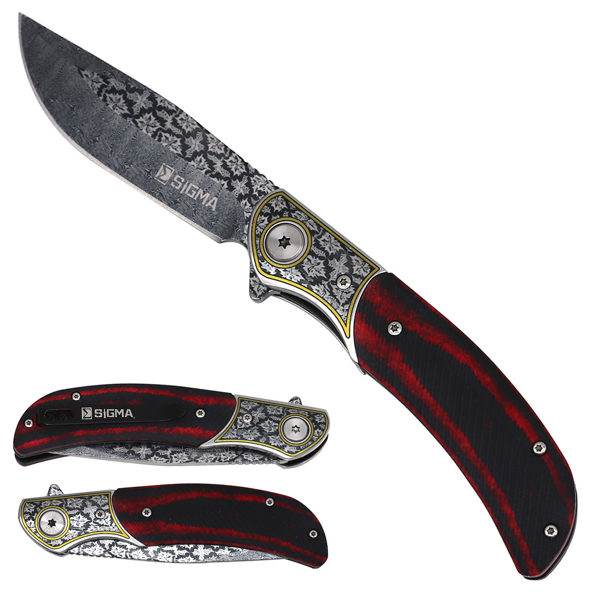 Sigma Ball-Bearing Flipper Pocket Knife | KSB325DRG
