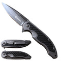 Sigma Gray Ball Bearing Folding Knife - Carbon Fiber Handle