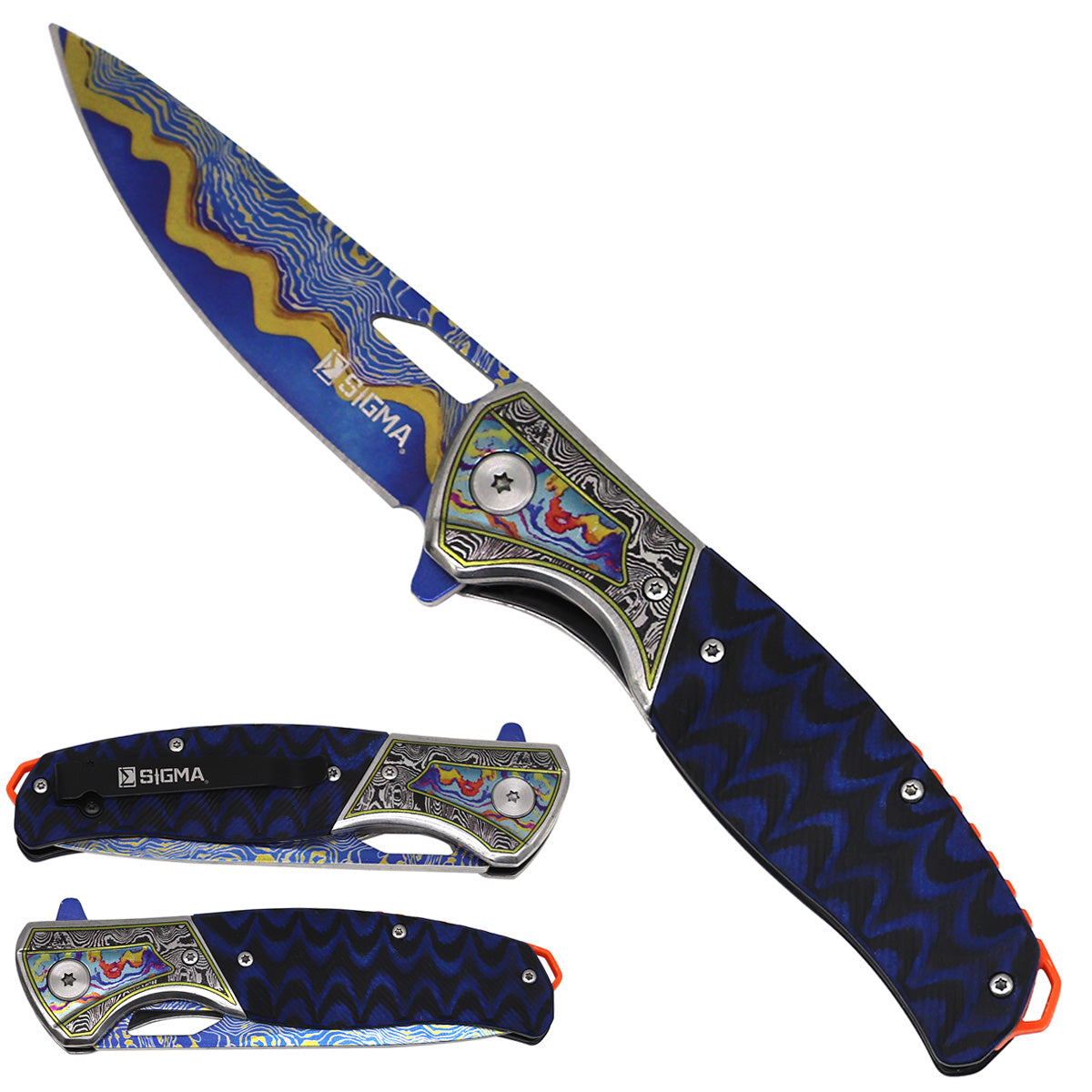 Sigma Ball-Bearing Flipper Knife with Micarta Handle – KSB413DMLM