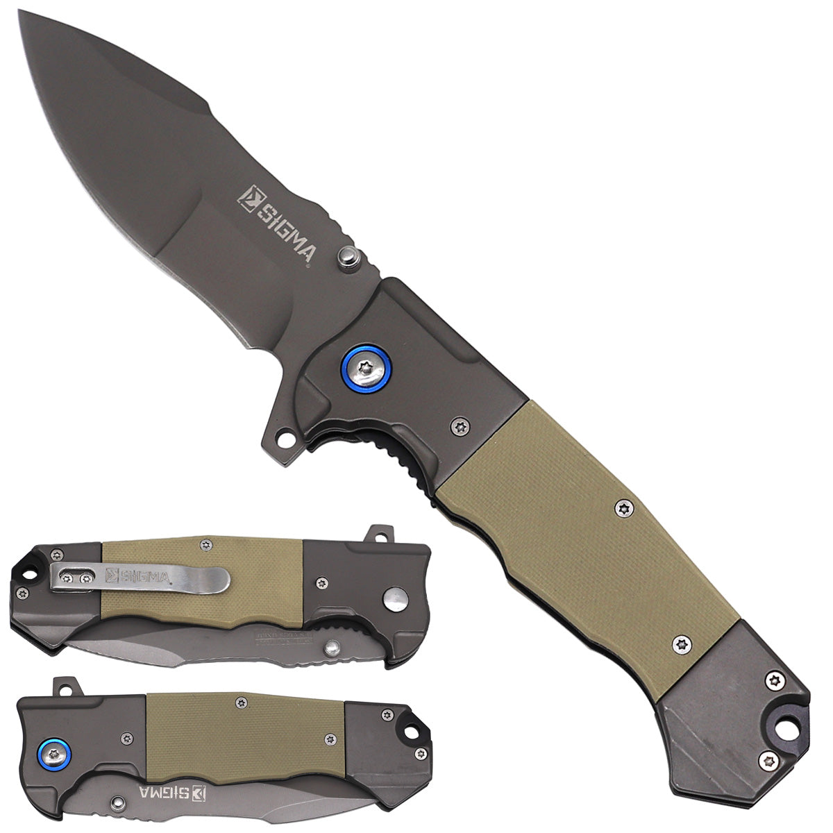 Sigma KSB437GGY Ball-Bearing Knife | 4-Inch 8Cr Blade