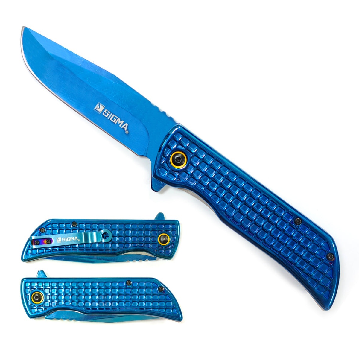 Ball-Bearing Flipper Pocket Knife, 3.75-Inch 8Cr Blade & Steel Handle | KSB4401BL