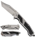 Sigma Ball Bearing Flipper Knife with Carbon-Fiber Inlay - Chrome