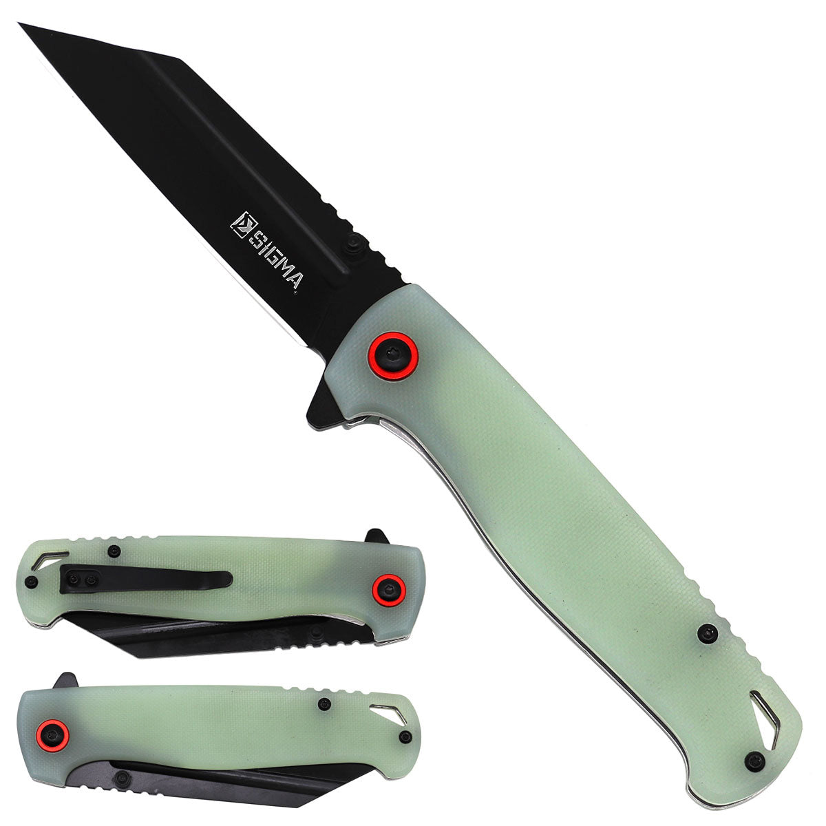 Sigma KSB5389JD Ball-Bearing Knife | Green G10 Handle