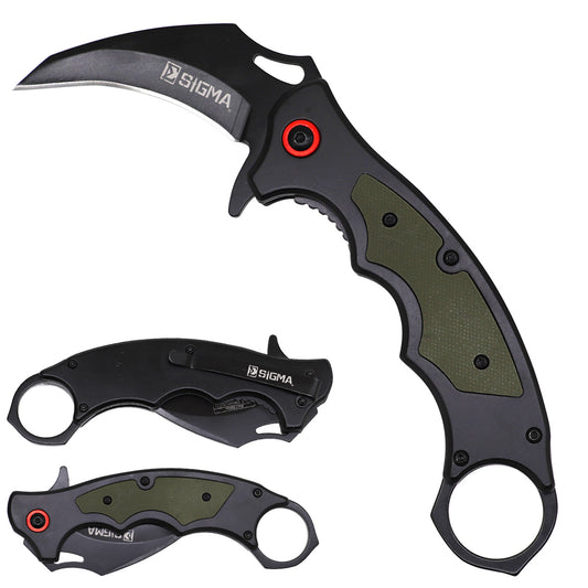Sigma KSB856BFB Ball-Bearing Knife | 3 mm Gray Titanium Blade