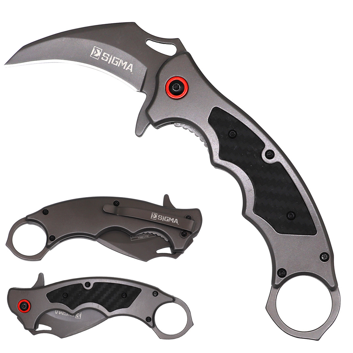 Sigma KSB856GFB Ball-Bearing Knife | 3 mm Gray Titanium Blade
