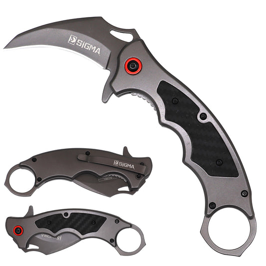 Sigma KSB856GFB Ball-Bearing Knife | 3 mm Gray Titanium Blade