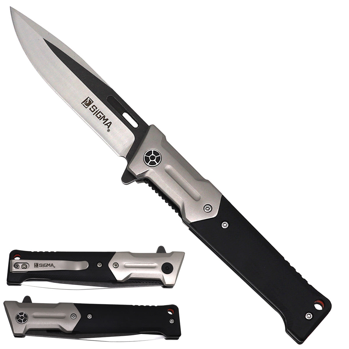 Sigma D2 Ball Bearing Pocket Knife - Black G10 Handle
