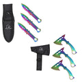 Falcon Rainbow Throwing Axes & Knives Set