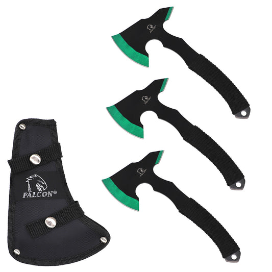 Falcon 3 Piece Axe Set Green