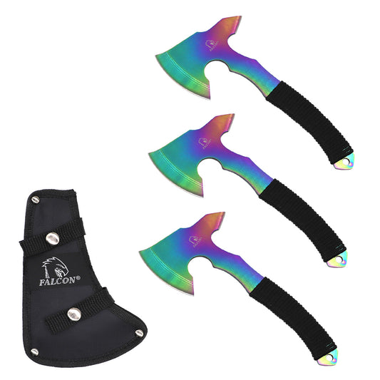 Falcon 3 Piece Axe Set Rainbow