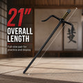 21" Black Sai with black/gold  plastic wrapped handle.