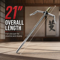 21" Chrome Sai with Black & Gold Plastic Wrapped Handle.