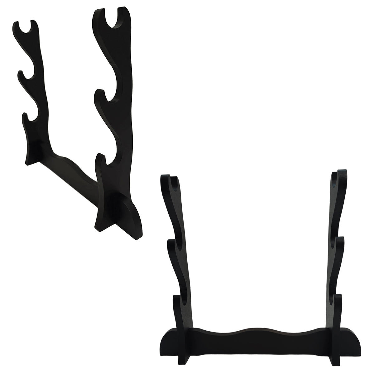 3 Pcs Black Samurai Sword Table Stand