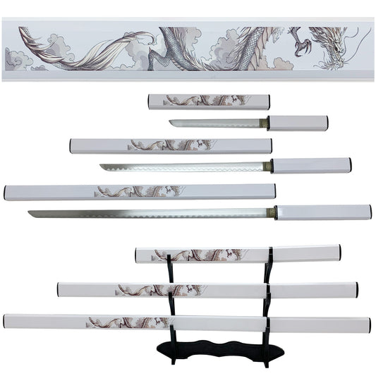 3Pcs Samurai sword set, Plastic scabbard