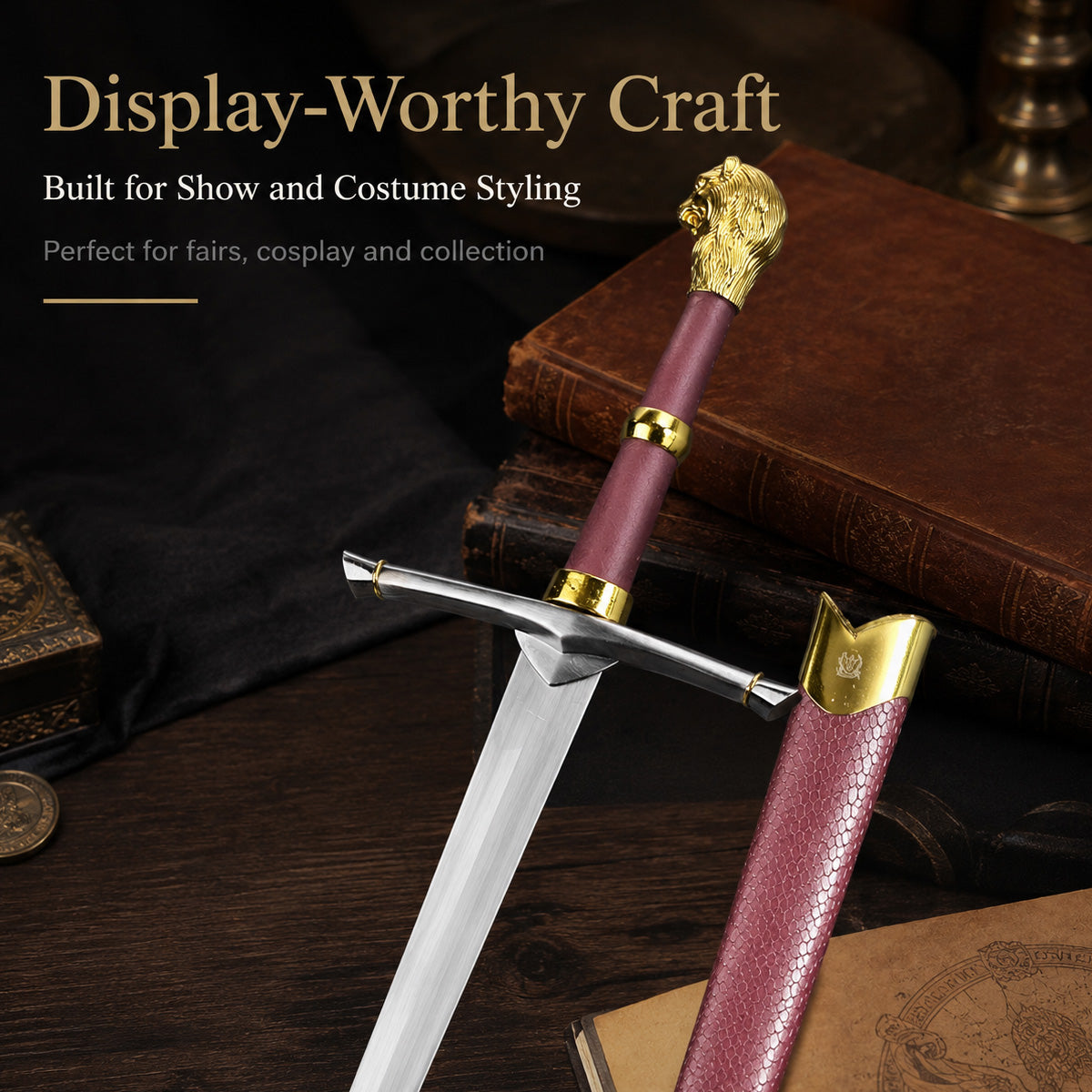 39" Lion head one hand sword