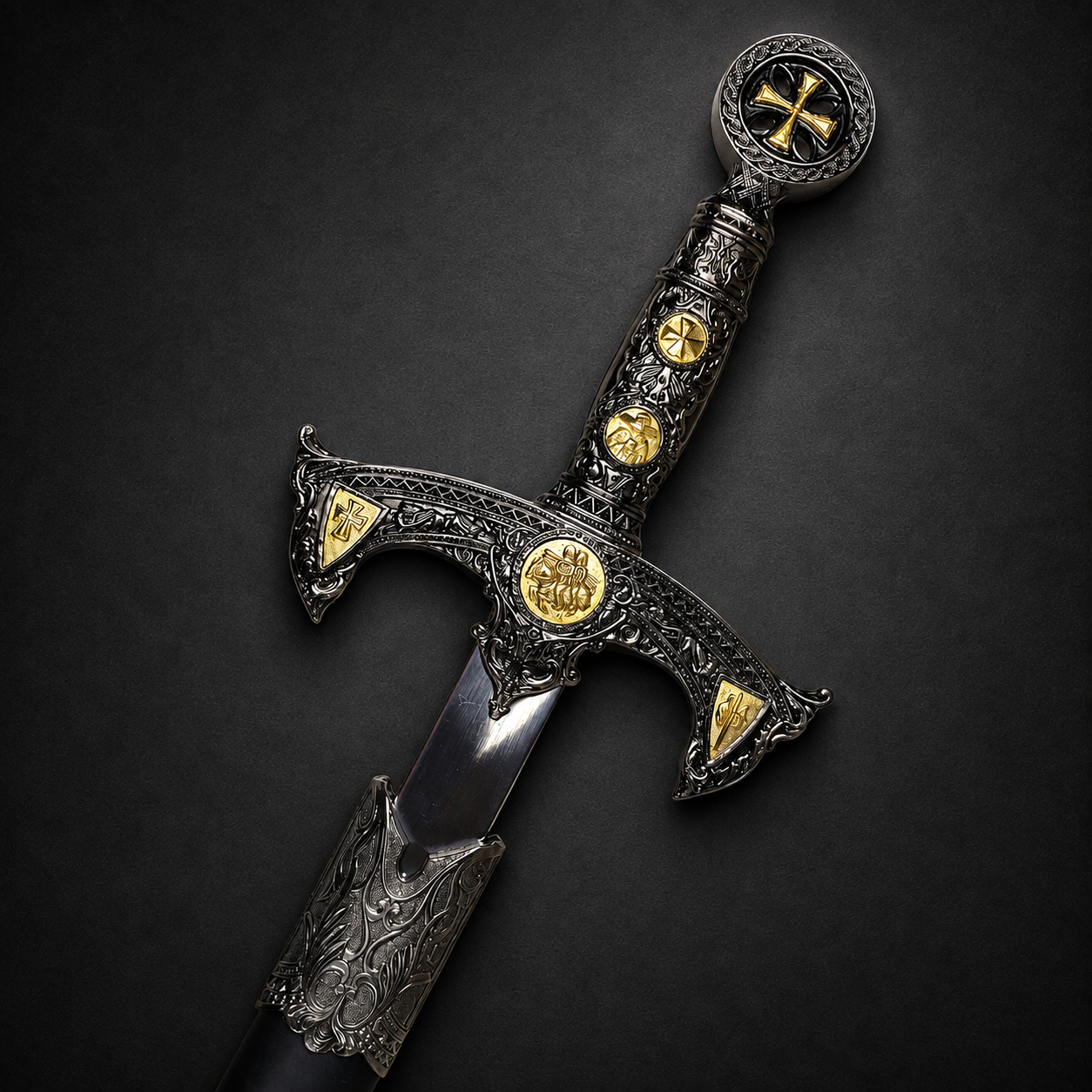 38" Knights of Templar One Hand Sword