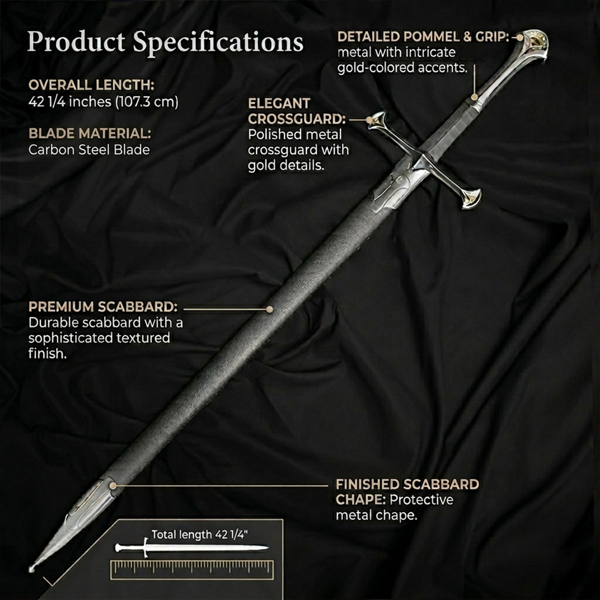 42 1/4" King's One Hand Sword