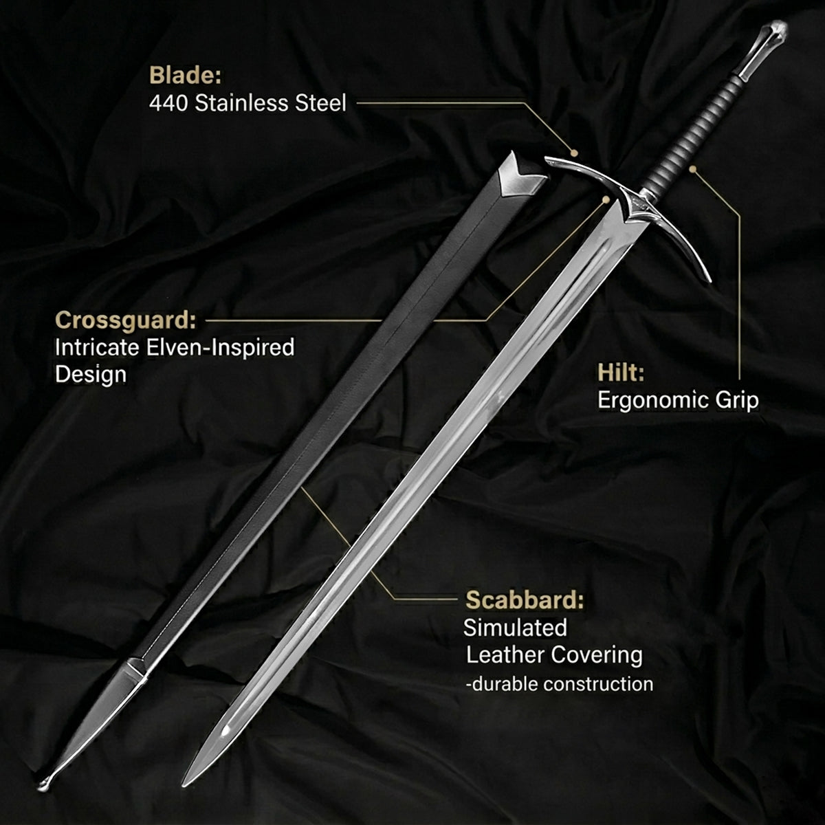 50" Medieval Sword