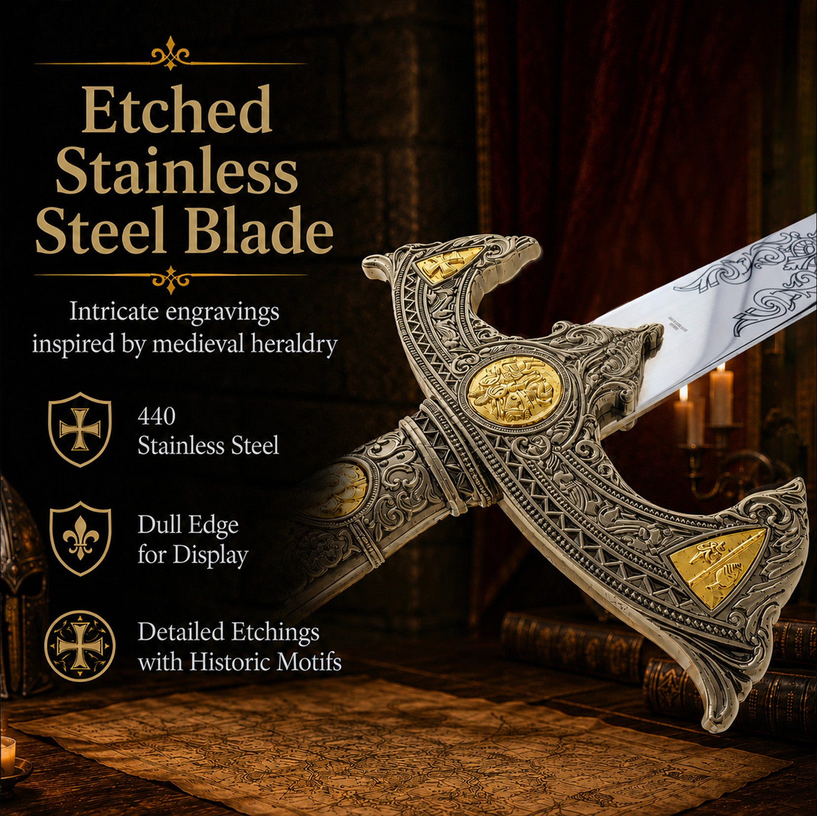 47" Knights of Templar Sword