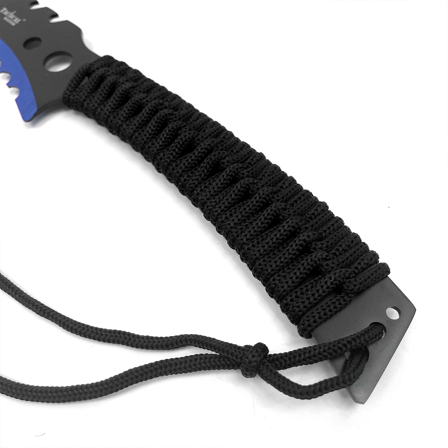 26" Blue Machete w 3 Throwing Knives