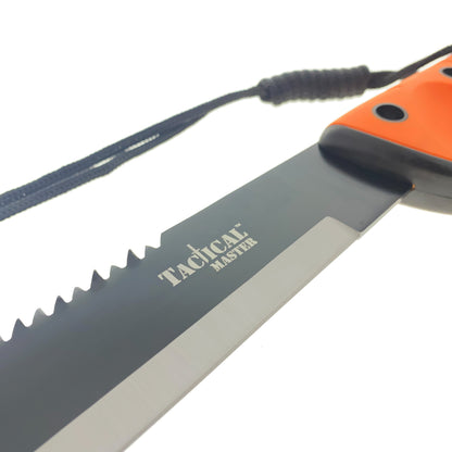 Tactical Master Orange 26" Machete w/Fire Starter & Sharping Stone