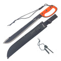 Tactical Master Orange 26" Machete w/Fire Starter & Sharping Stone