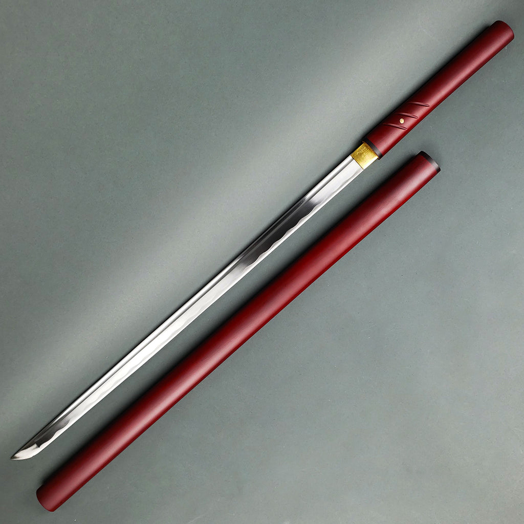 Musha Zatoichi Burgundy Shirasaya - Samurai Swords Wholesale