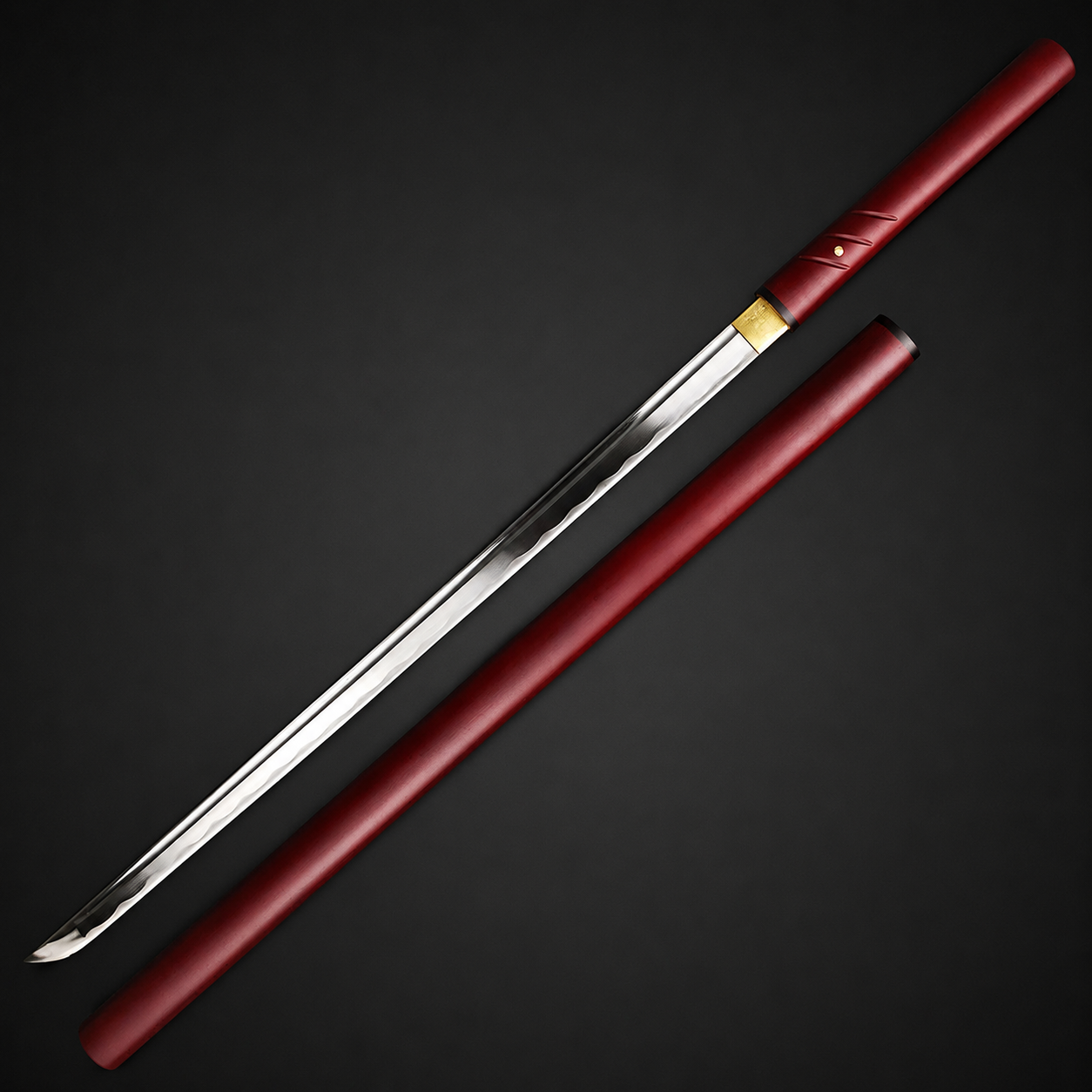 Musha Zatoichi Style Shirasaya (Burgundy)