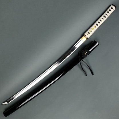 41" Hand Forge Samurai Sword, 1045 steel, Extra dagger, Blac