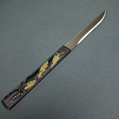 41" Hand Forge Samurai Sword, 1045 steel, Extra dagger, Blac