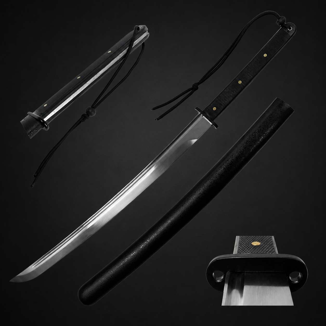 29" 1045 Steel Full Tang Tactical Wakizashi