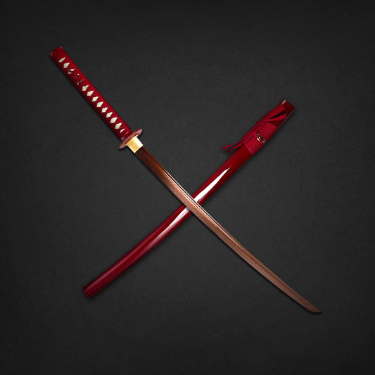 Musha 41" Red Damascus Blade Hand Forged Samurai Sword