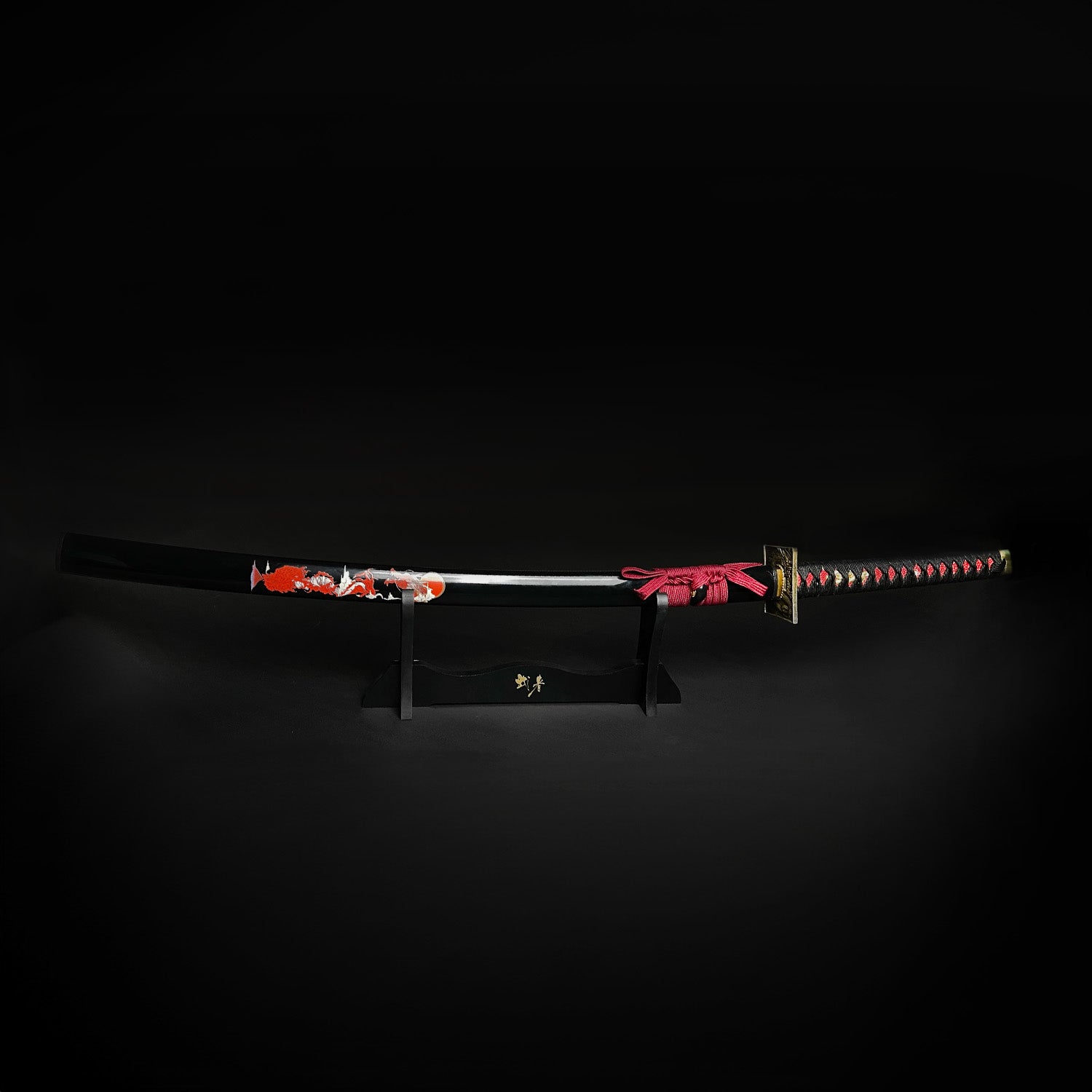 40 1/2" Hand Forged Samurai Sword comes with stand