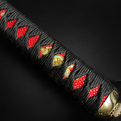 40 1/2" Hand Forged Samurai Sword comes with stand