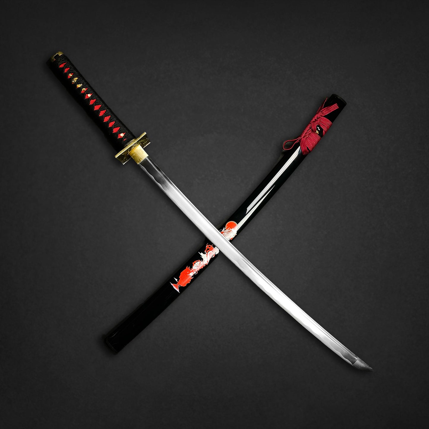 40 1/2" Hand Forged Samurai Sword comes with stand