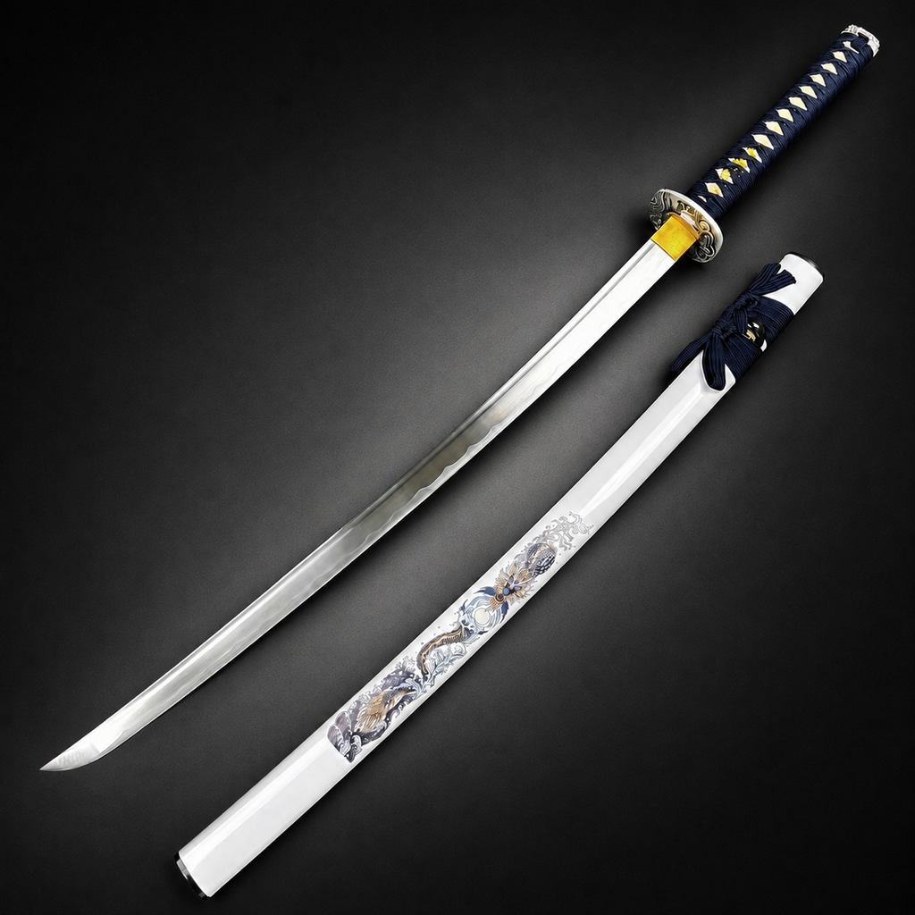 Musha 40.5-Inch White Dragon Katana