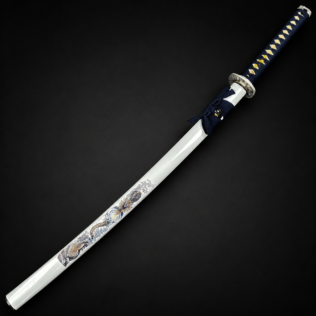Musha 40.5-Inch White Dragon Katana