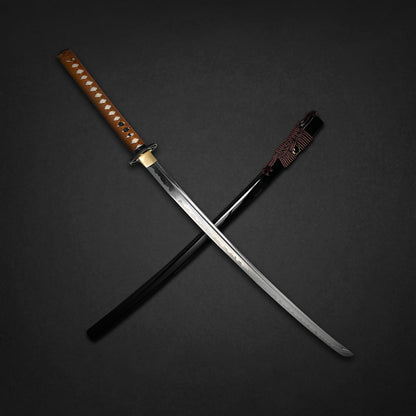 Silver Series Hand Forged  "Shuriken" 1060 Katana