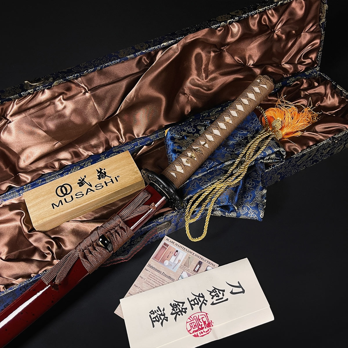 Musashi Gold Collection: “Yamata no Orochi” Burgundy Katana