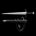Hand Forged Medieval Sword w/ Leather Strips