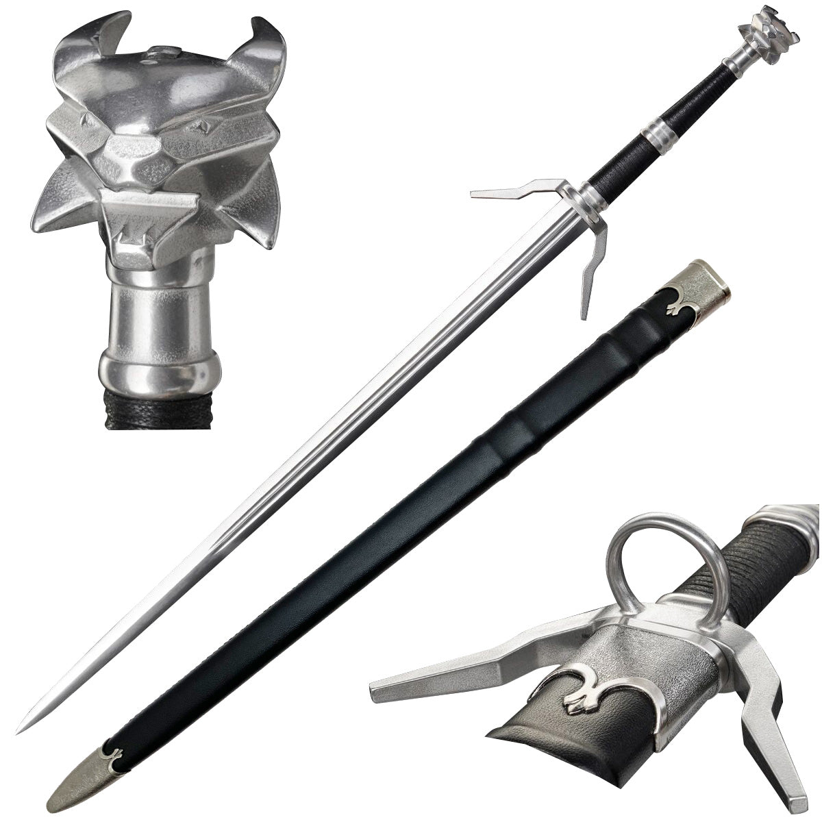 Knight's Collection - Wolf-Head Hand-Forged Medieval  Sword