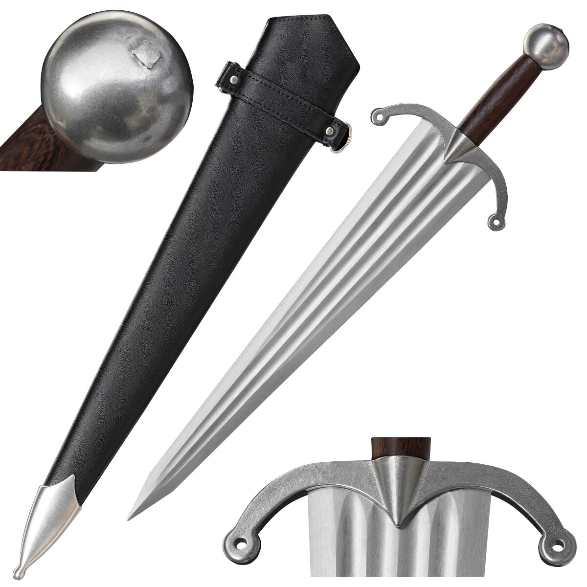 Knight's Collection Hand-Forged Medieval Cinquedea Dagger