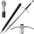50.4-inch handmade 1060 high-carbon steel medieval sword, Knights Collection Elite Series, SKU SSM144BK