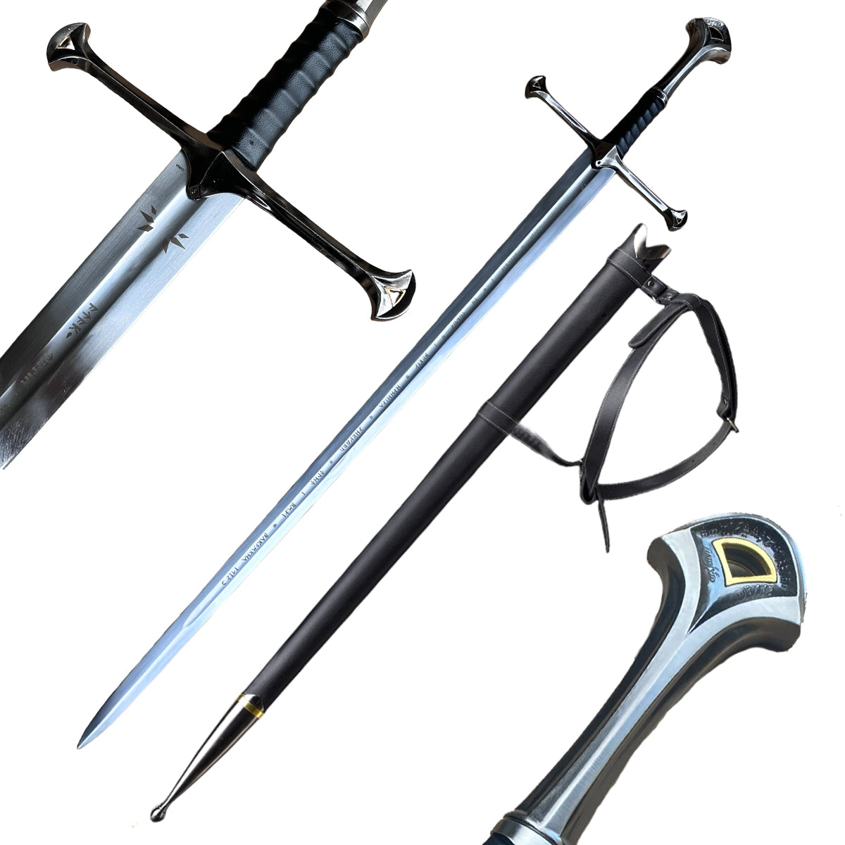 Knight's Collection Elite 1060 Steel Medieval Sword, 46.85-Inch | SSM193BK-1