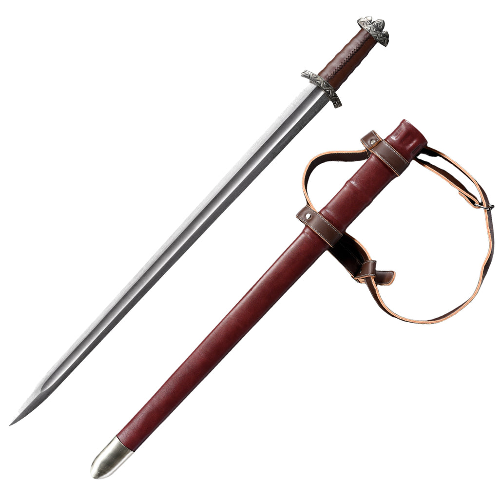 37.8" Hand-Forged Damascus Steel Medieval Sword