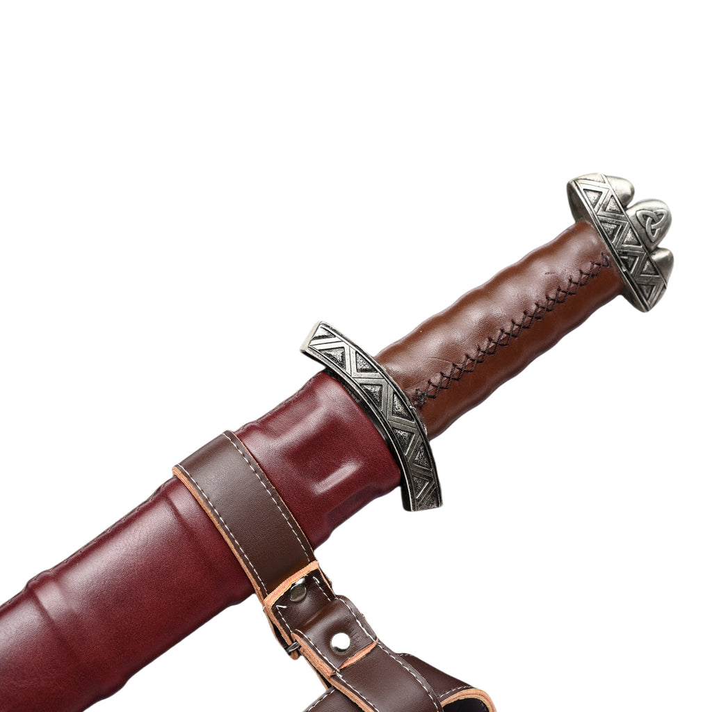 37.8" Hand-Forged Damascus Steel Medieval Sword