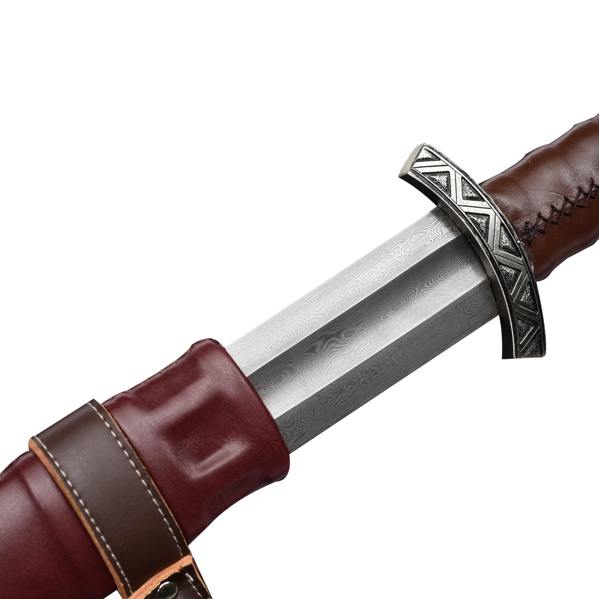 37.8" Hand-Forged Damascus Steel Medieval Sword